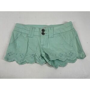 Buckle BKE Eve Eyelet Trim Shorts Juniors Size 24 Blue